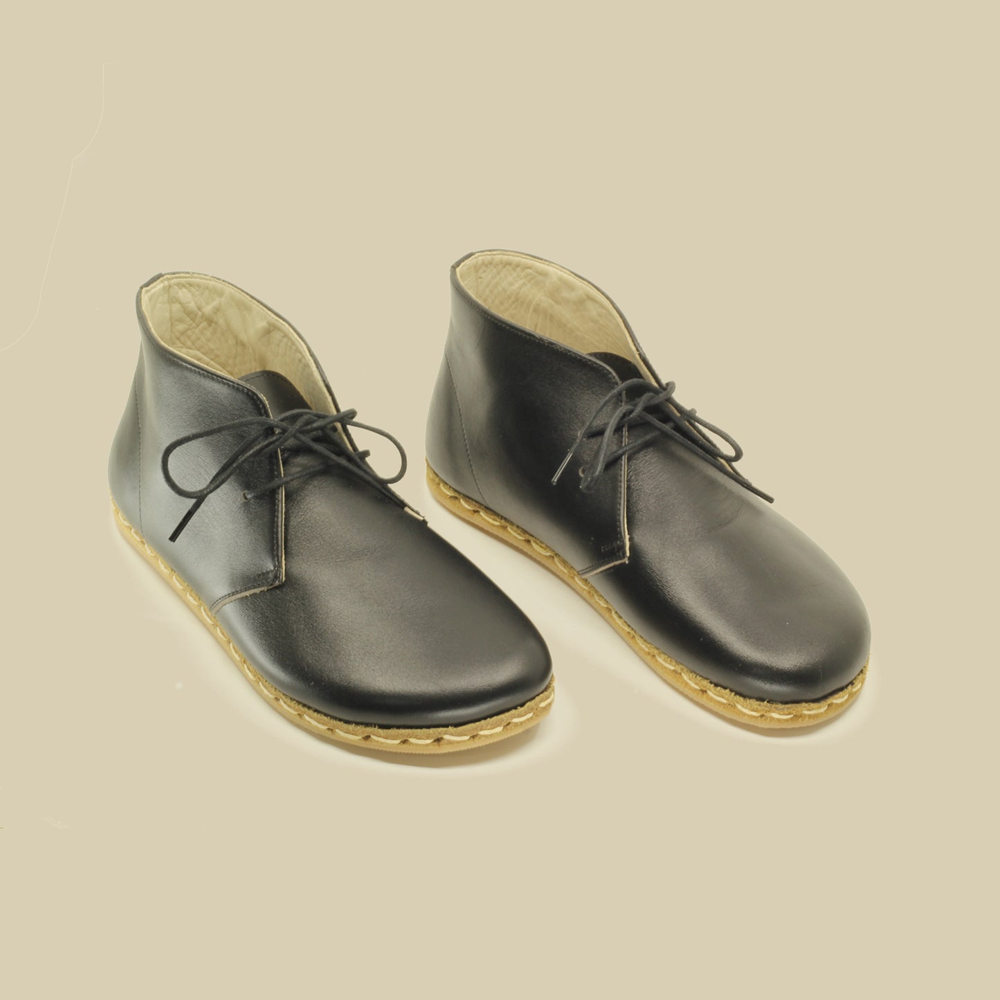 Black Oxford Boots Women's-Nefes Shoes