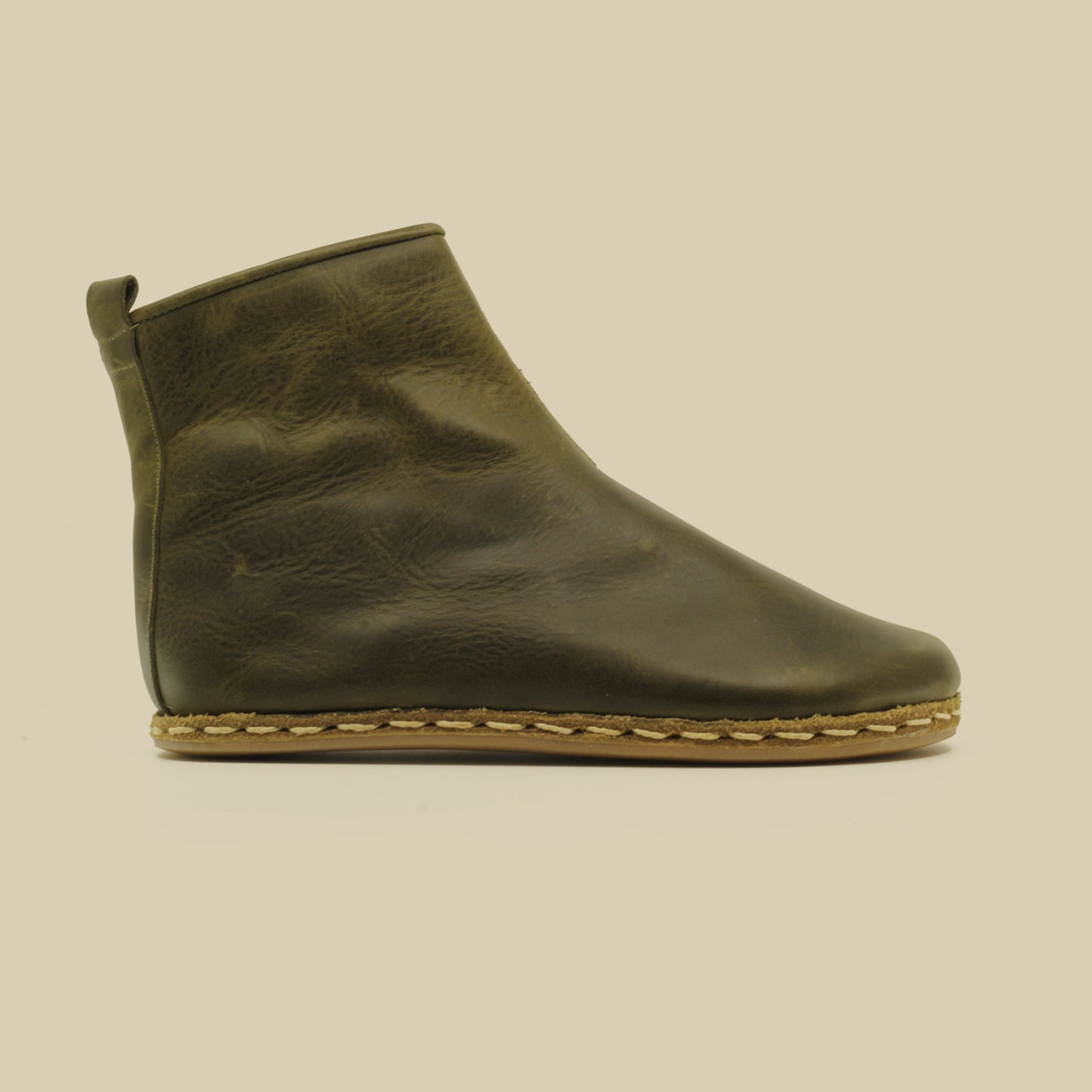 Crazy Olive Green Ankle Boots: Zippered Barefoot Mastery & Zero Drop Sole