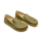 Men's Modern Barefoot Loafers in Military Green - Handmade Zero Drop Leather