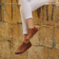 Women's Sneakers From Rare Buffalo Leather, Antique Brown