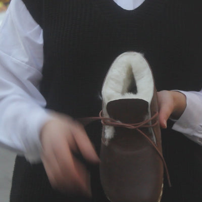 Barefoot Grounding Ankle Boots Brown Women
