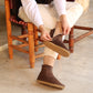 Crazy Brown Ankle Barefoot Boots with Zipper