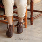 Shearling Oxford Ankle Barefoot Boots - Crazy Brown - Zero Drop - Rubber Sole