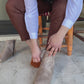 Handmade Tuscan Fur-Lined Barefoot Boots for Women - Zero Drop, Tan Leather