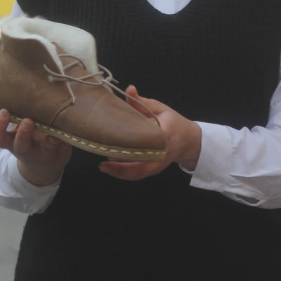 Barefoot Grounding Ankle Boots Matte Brown Women