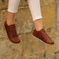 Women's sneakers from rare buffalo leather, Crazy New Brown