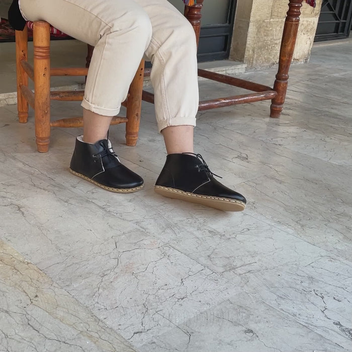 Barefoot Grounding Ankle Boots Black Women