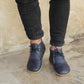 Navy Blue Barefoot Leather Men's Boots