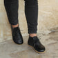 Black Barefoot Leather Men's Boots