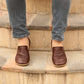Men Barefoot Shoes, Handmade, New Brown Leather, Modern Copper Rivet