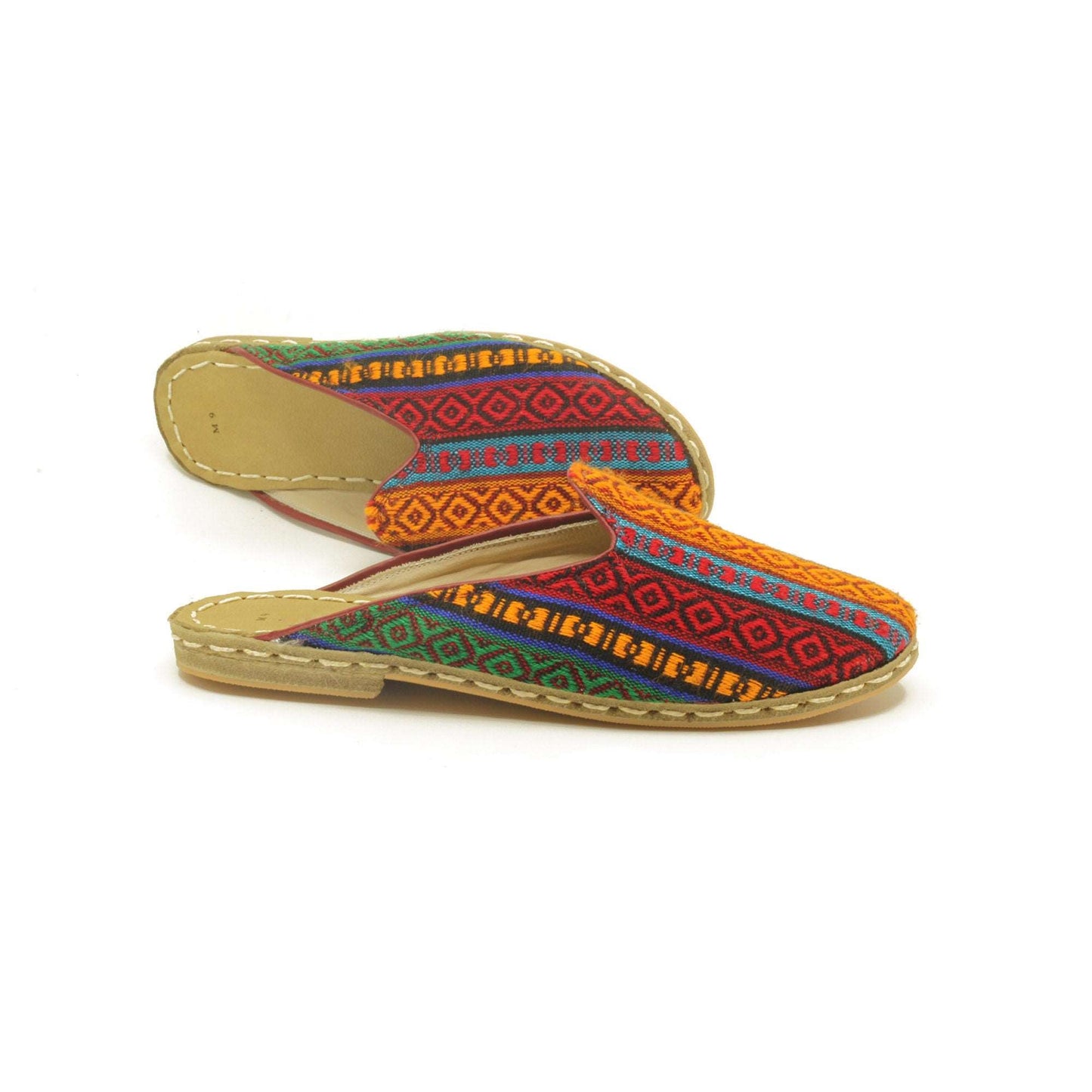 men's slippers handmade rug kilim shoes genuine leather outdoor spring summer – nefesshoes