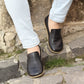 groom shoes wide toe handmade shoes black leather all over zero drop for men - nefes shoes
