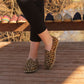 Women Shoes, Handmade Leopard Hairy Leather, Turkish Yemeni Rubber Sole
