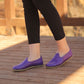 Women Shoes Handmade Dark Purple Leather Turkish Yemeni Rubber Sole