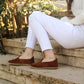 Women Shoes, Handmade Suede Brown Leather, Turkish Yemeni Rubber Sole