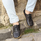 Men Barefoot Shoes, Handmade, Black Leather Shoes