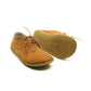 Handmade Men's Barefoot Orange Nubuck Oxford Shoes with Wide Toe Box
