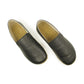 Black Leather Barefoot Loafer for Men - Wide Toe Box, Zero Drop, Grounding, Wide Minimalist Shoes