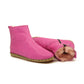 Women's Boot, Real Tuscan Fur Inside, All Leather, Pink