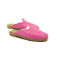 Winter Slippers  - Sheepskin slippers  - Close Toed Slippers - Pink Leather – Rubber Sole - For Women