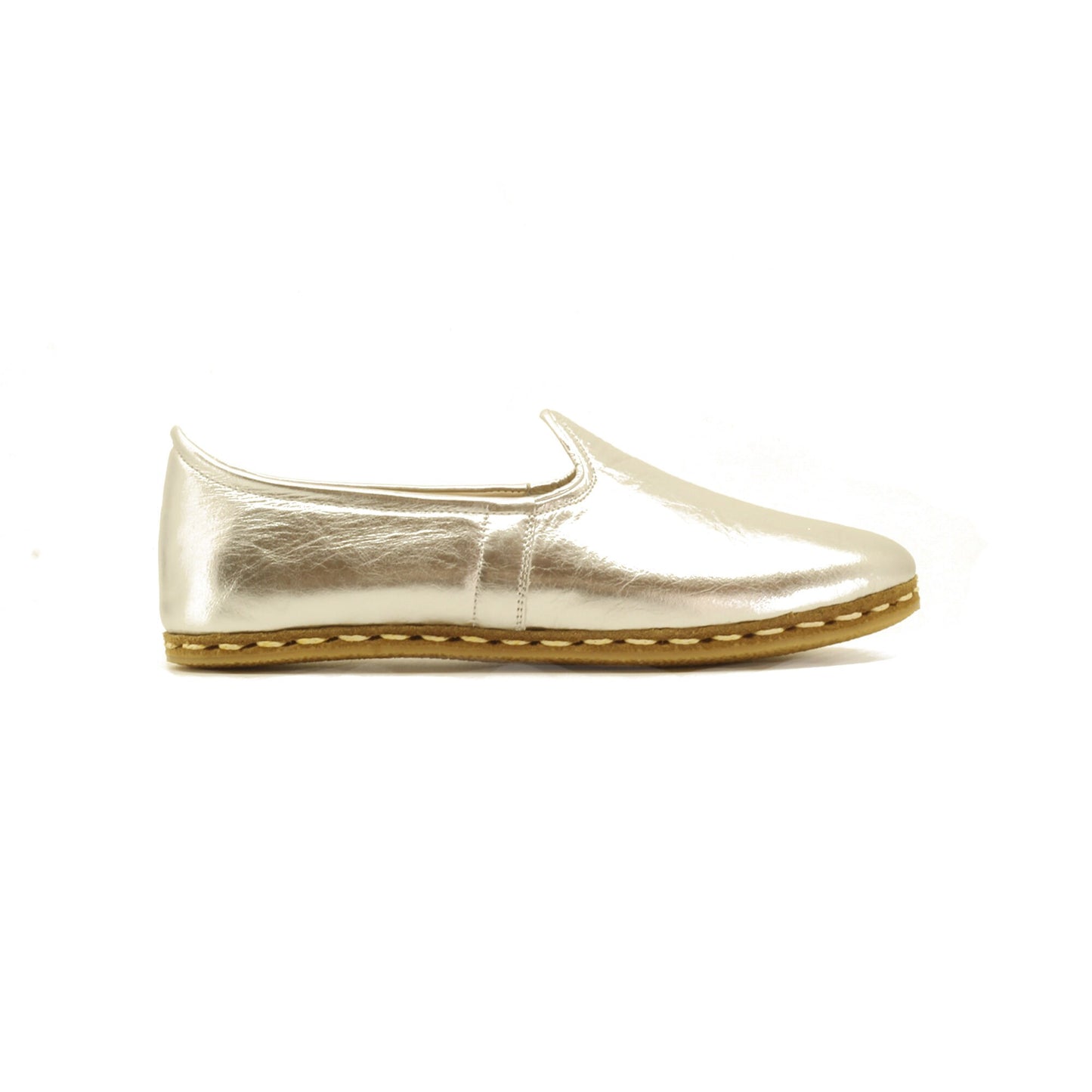 Shiny Silver Handmade Women Shoes - Nefes Shoes