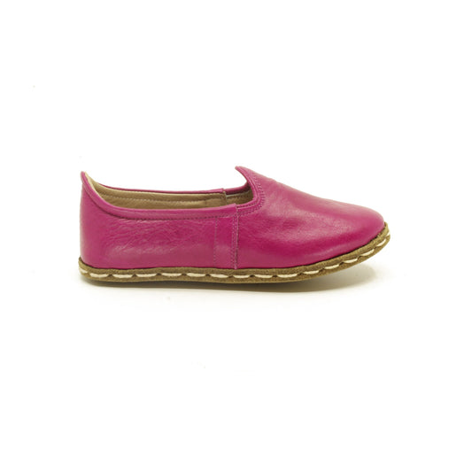 genuine pink leather healthy handmade newborn baby kids adolescent shoes - nefesshoes