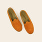 Men Shoes Handmade Orange Suede Leather Turkish Yemeni Rubber Sole