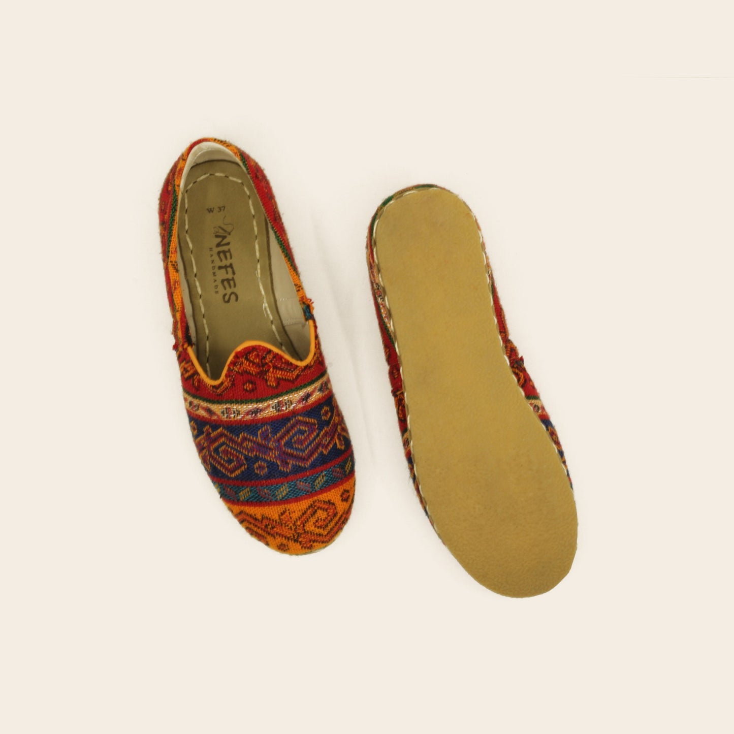 Turkish Carpet Handmade Leather Shoes For Women - Nefes Shoes