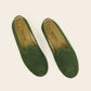 Women Shoes Handmade Green Nubuck Leather Yemeni Rubber Sole - Nefes Shoes