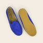 Women Shoes Handmade Blue Nubunck Leather Yemeni Rubber Sole - Nefes Shoes