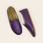 Men Shoes Handmade Dark Purple Leather Turkish Yemeni Rubber Sole