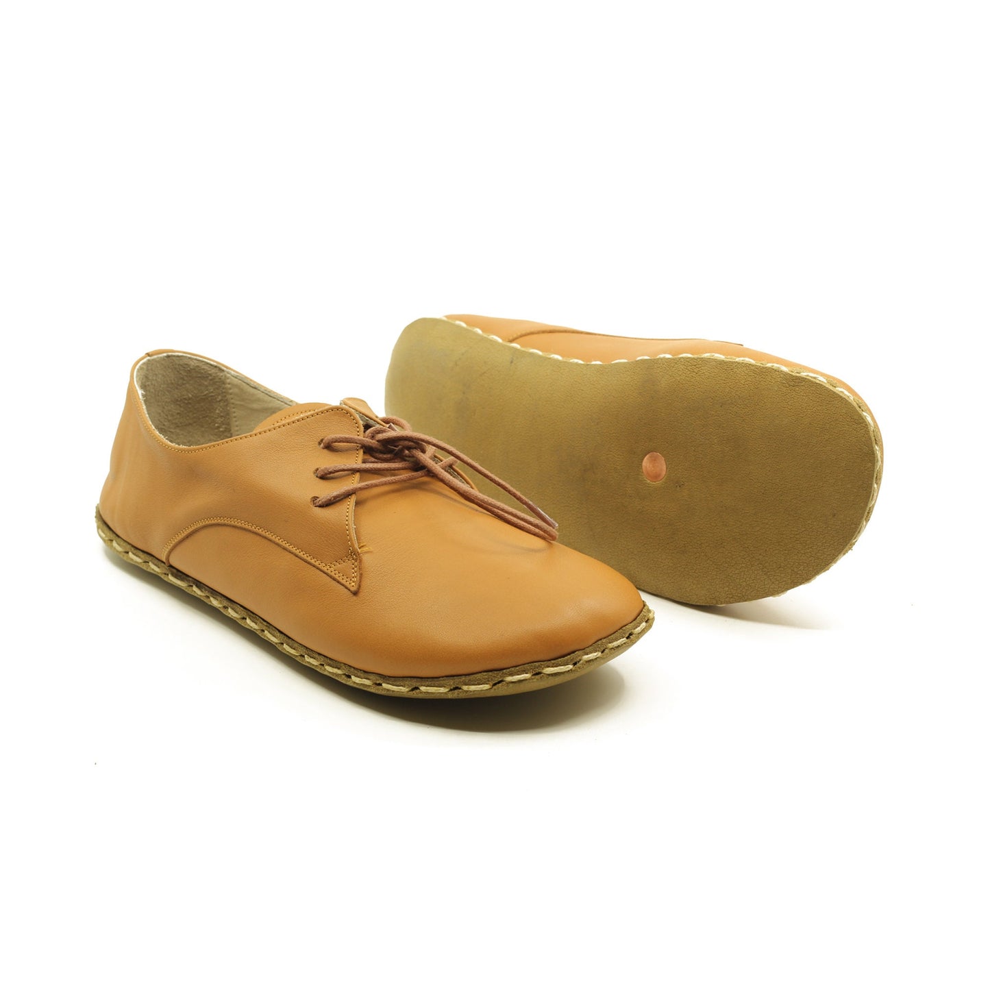 Men's Light Brown Barefoot Leather Shoes