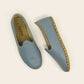 huarache mocassin loafers mocassins child blue leather handmade yemeni shoes - nefes shoes