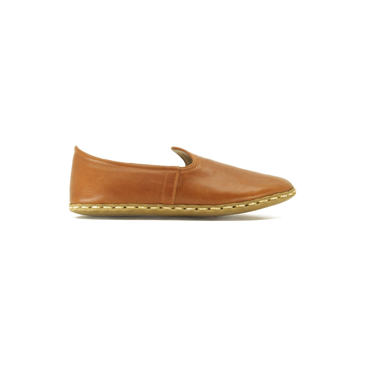 Brown Leather Barefoot Slip-On