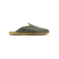 Green Leather Fur Slippers For Women Indoor - Nefes Shoes