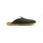 Sheepskin slippers - Winter Slippers - Barefoot Slipper - Close Toed Slippers - Black Leather - Copper Rivet - For Women