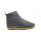 Women's Boot, Real Tuscan Fur Inside, All Leather, Navy Blue