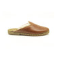 Winter Slippers  - Sheepskin slippers  - Close Toed Slippers - Brown Leather – Rubber Sole - For Women