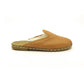 Winter Slippers  - Sheepskin slippers  - Close Toed Slippers - Light Brown Leather – Rubber Sole - For Women