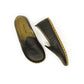 Handmade Black Leather Women's Flat Yemeni-Style Barefoot Shoes - Wide Toe Box for Maximum Comfort and Style