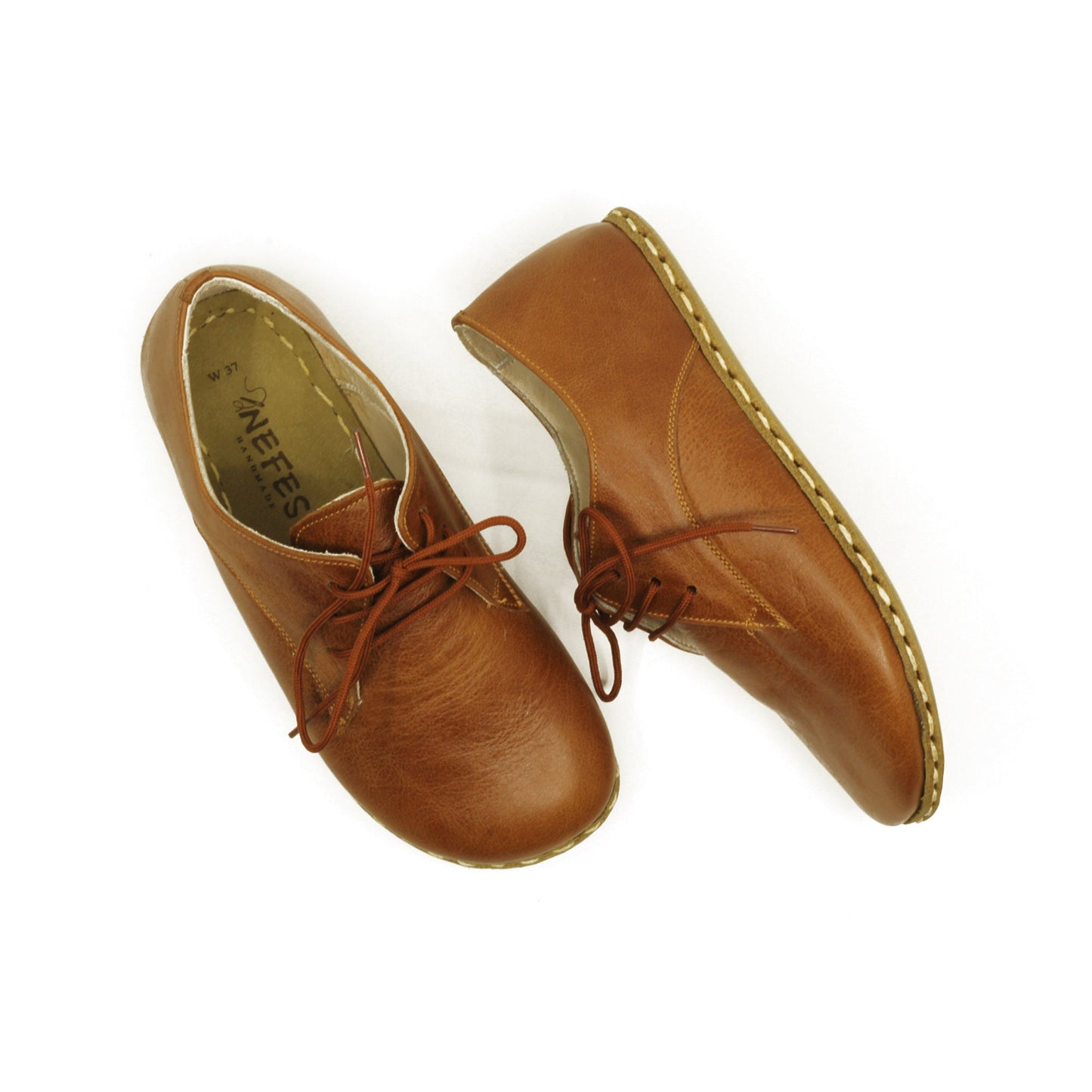 Barefoot Style Brown Hand-Sewn Antique Shoes