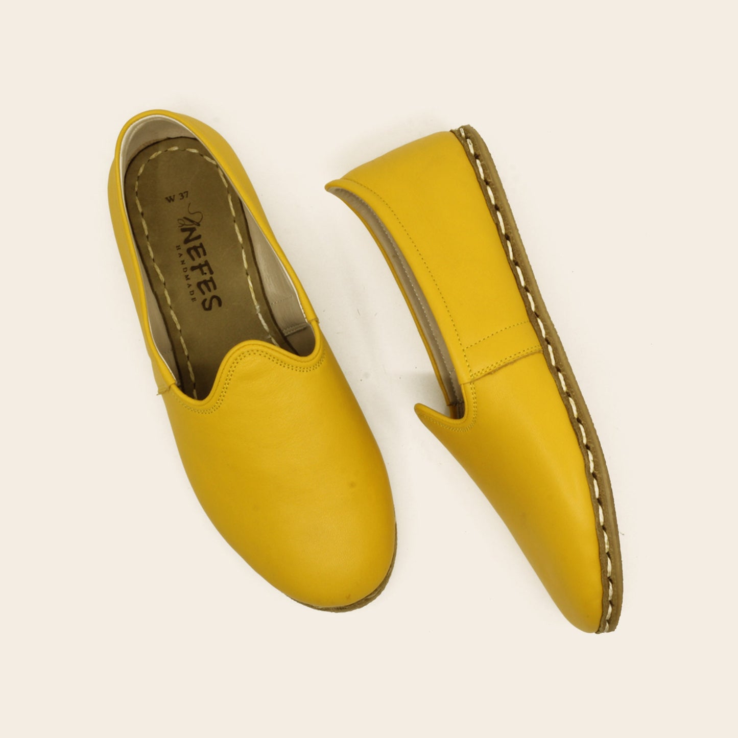 Men Shoes Handmade Yellow Leather Yemeni Rubber Sole