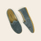 Blue Suede Leather Shoes For Women - Nefes Shoes