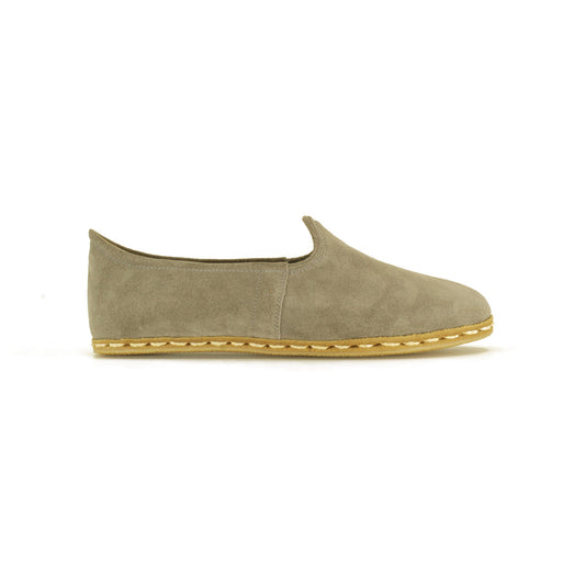 Gray Suede Slip Ons For Women - Nefes Shoes