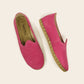 Women Shoes Handmade Pink Nubuck Leather Yemeni Rubber Sole - Nefes Shoes