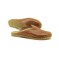 Closed Toe Leather Men's Slippers Brown
