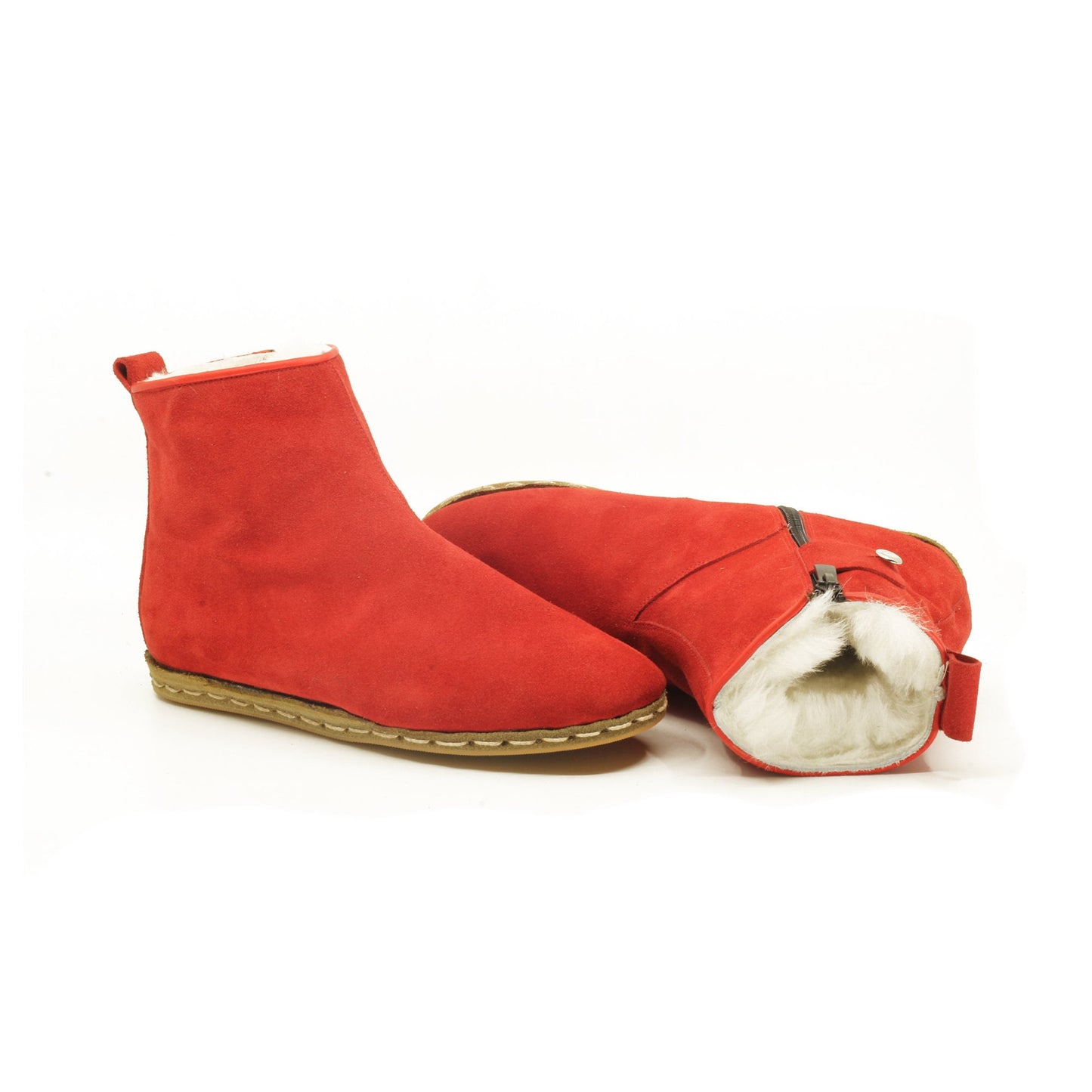 boots for rainless days, tuscan lth a silky toamb fur leather boots wiuch