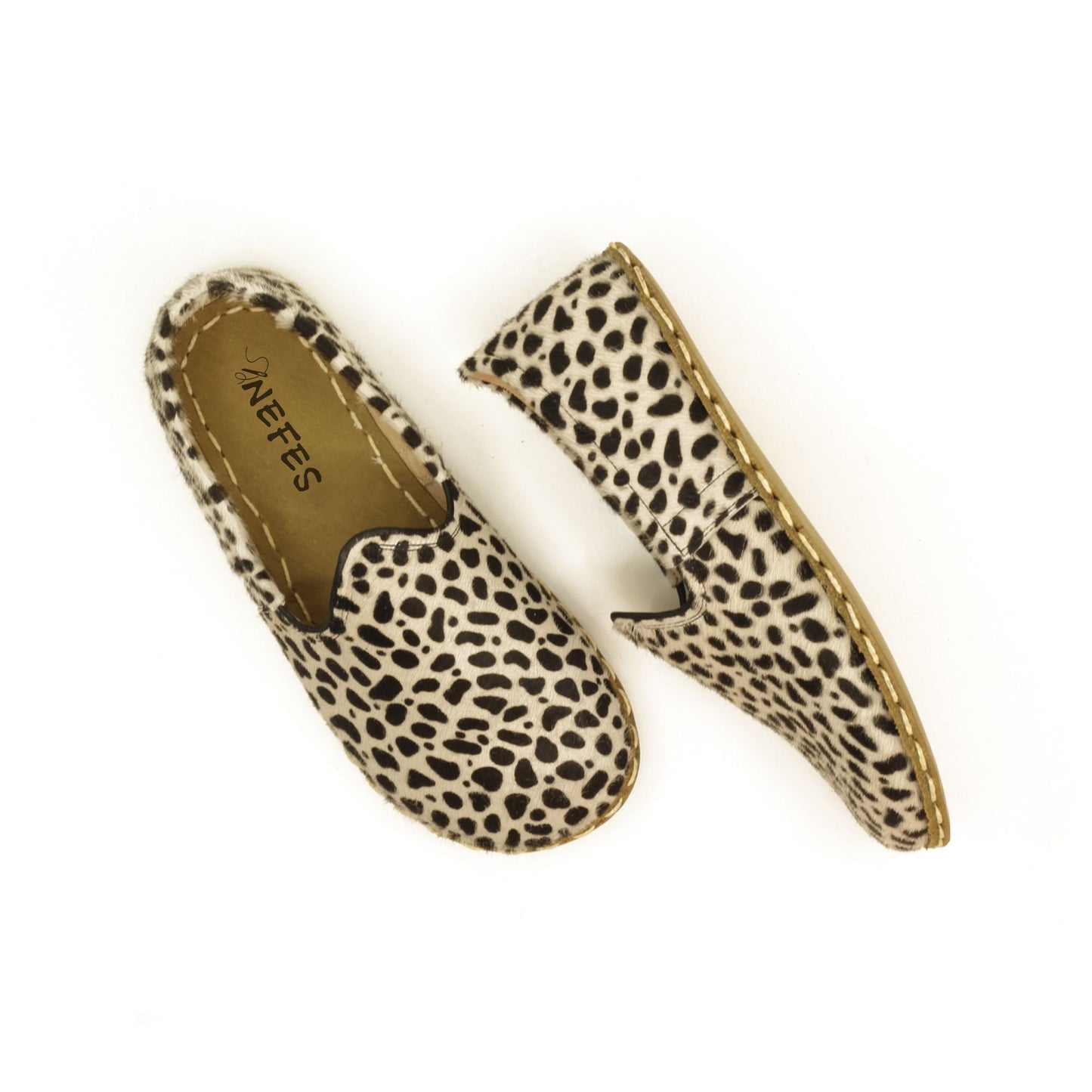 Women - Handmade - Barefoot - Leather Shoes, Classic- Leopard