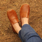 Women - Handmade - Barefoot - Leather Shoes, Modern - Antique Brown
