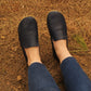 Women - Handmade - Barefoot - Leather Shoes, Modern- Navy Blue